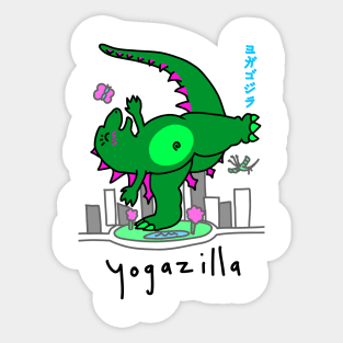 Yogazilla Sticker